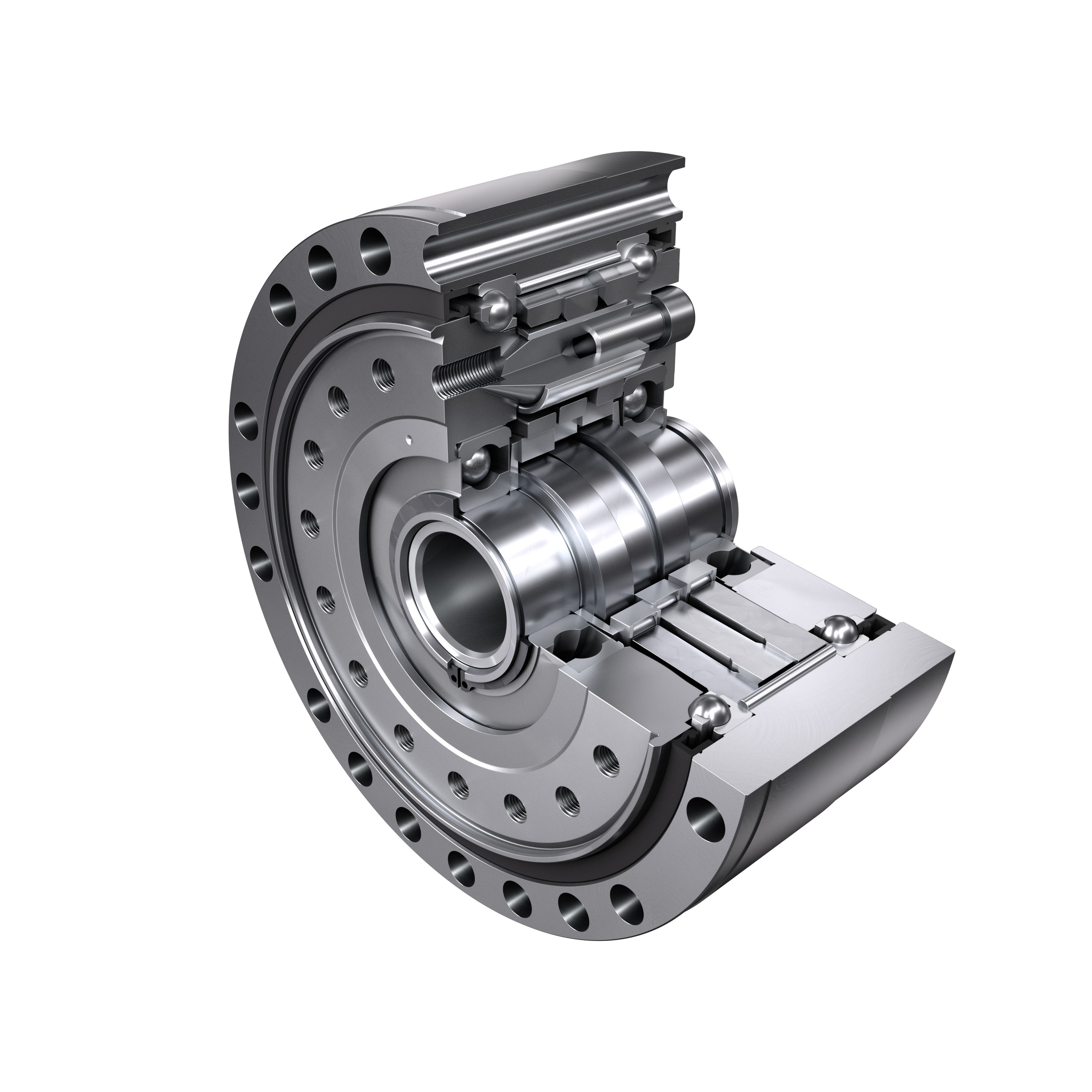 Präzisionsgetriebe: Fine Cyclo B-Serie im Schnittmodell: kompakt, verdrehsteif und hochpräzise für anspruchsvolle Industrieanwendungen.