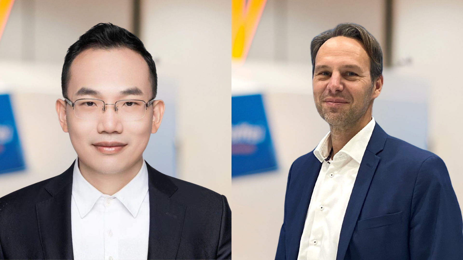 Das Bild zeigt Alex Li (links) und Michael Hofmann (rechts).