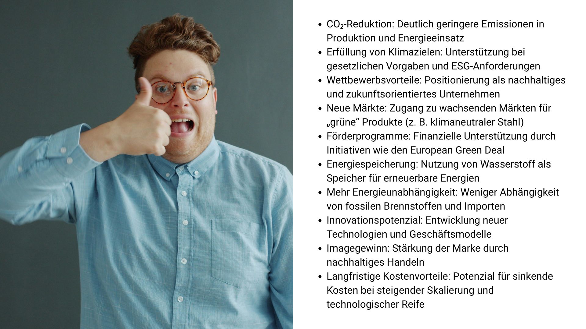 Vorteile Wasserstoff Industrie