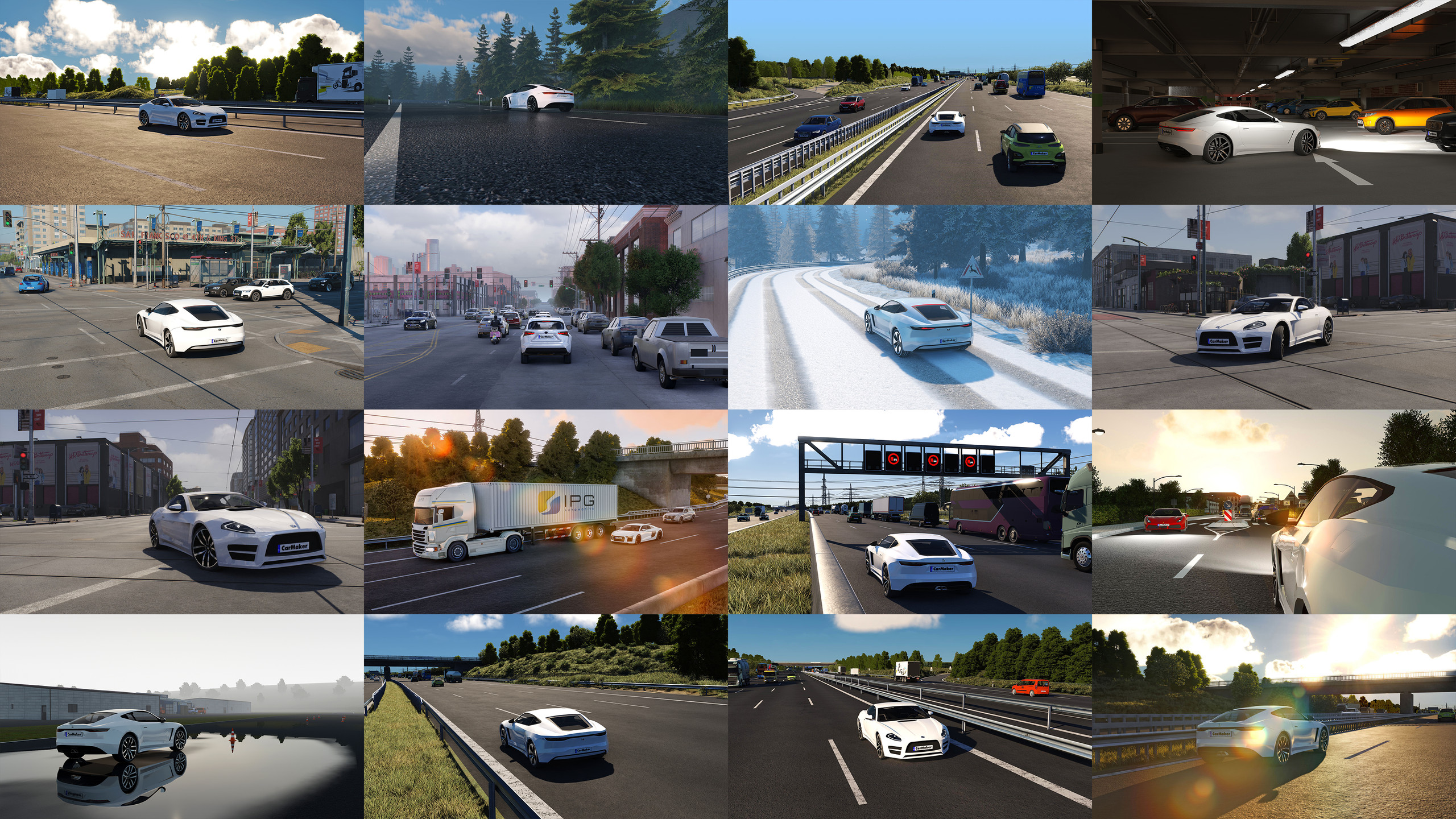 Verschiedene Simulationsszenarien. 