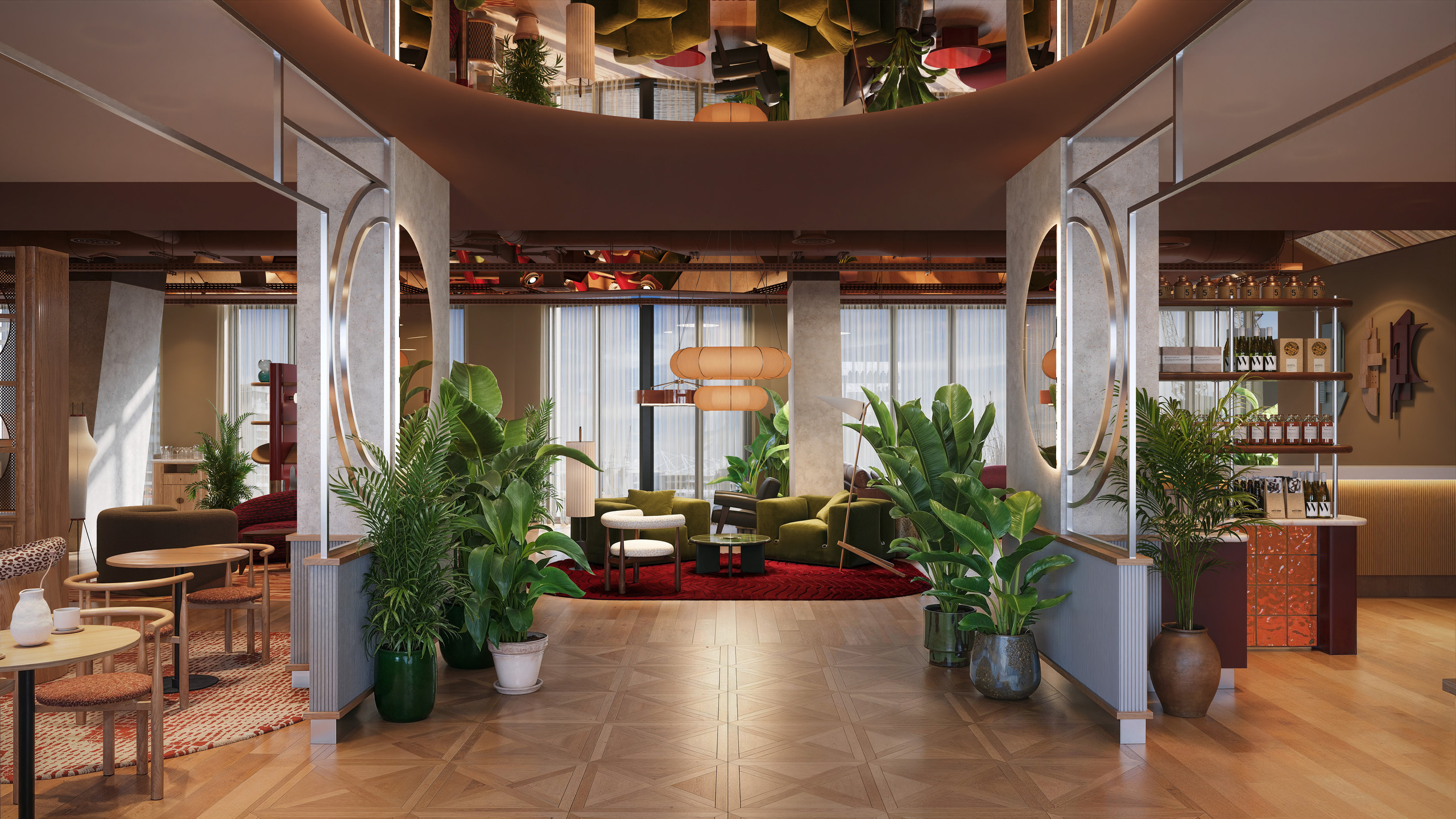 Locke London Canary Wharf: Hotelrezeption und Foyer