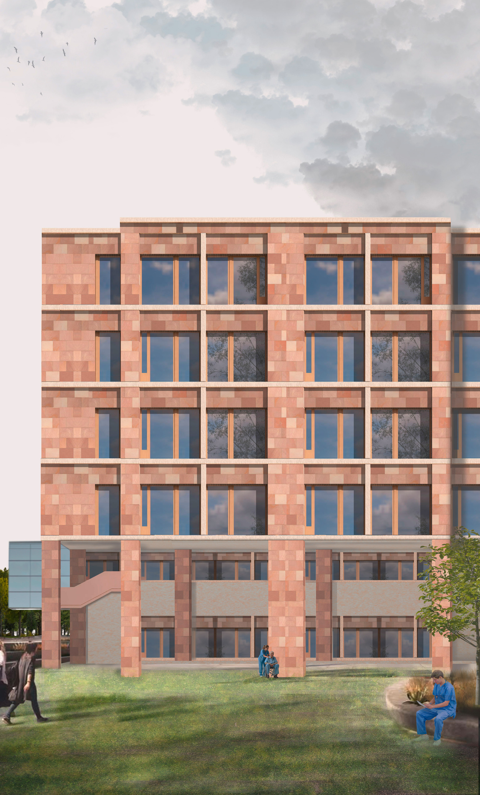 Kreiskrankenhaus Emmendingen: roter Klinkerbau