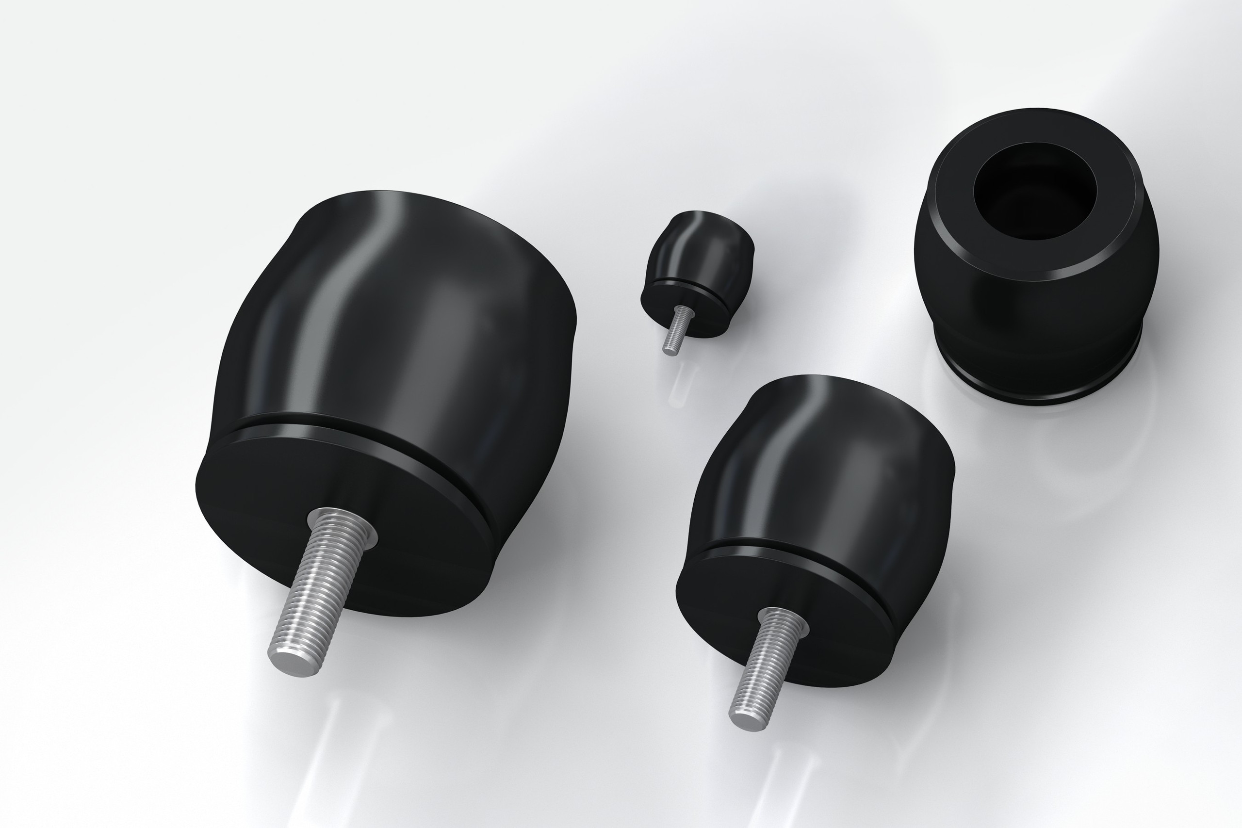 Mulchroboter Scarabaeus. Rotationsbremsen und Strukturdämpfer von ACE machen ihn leistungsfähiger. Bild von den Strukturdämpfern der Tubus-TA-Familie.